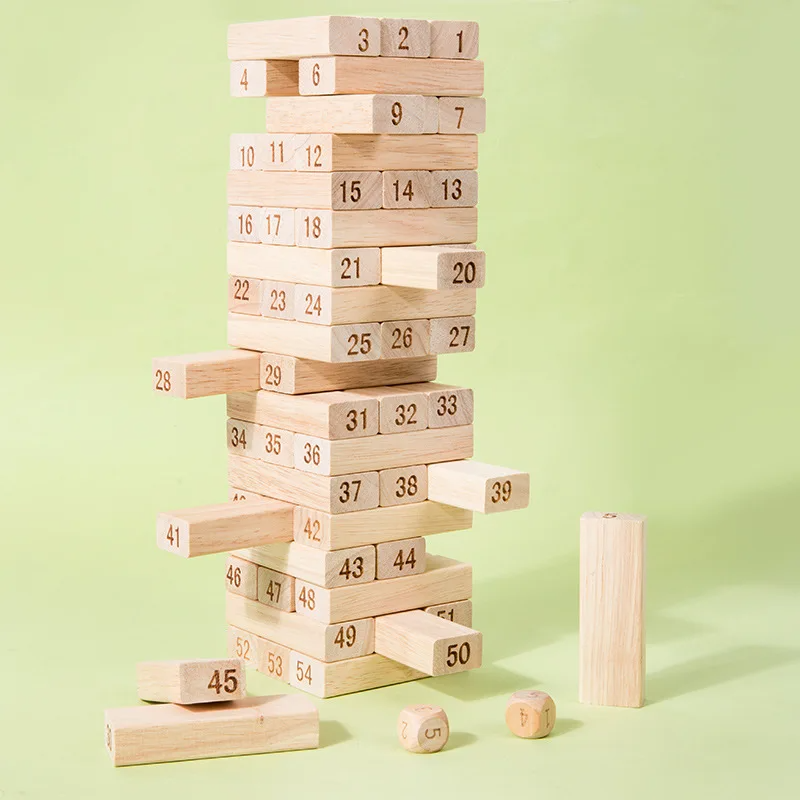 Jenga-Juego de mesa de madera para niños