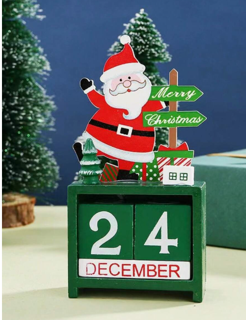 CALENDARIO NAVIDAD EN MADERA DECORACION 🎅