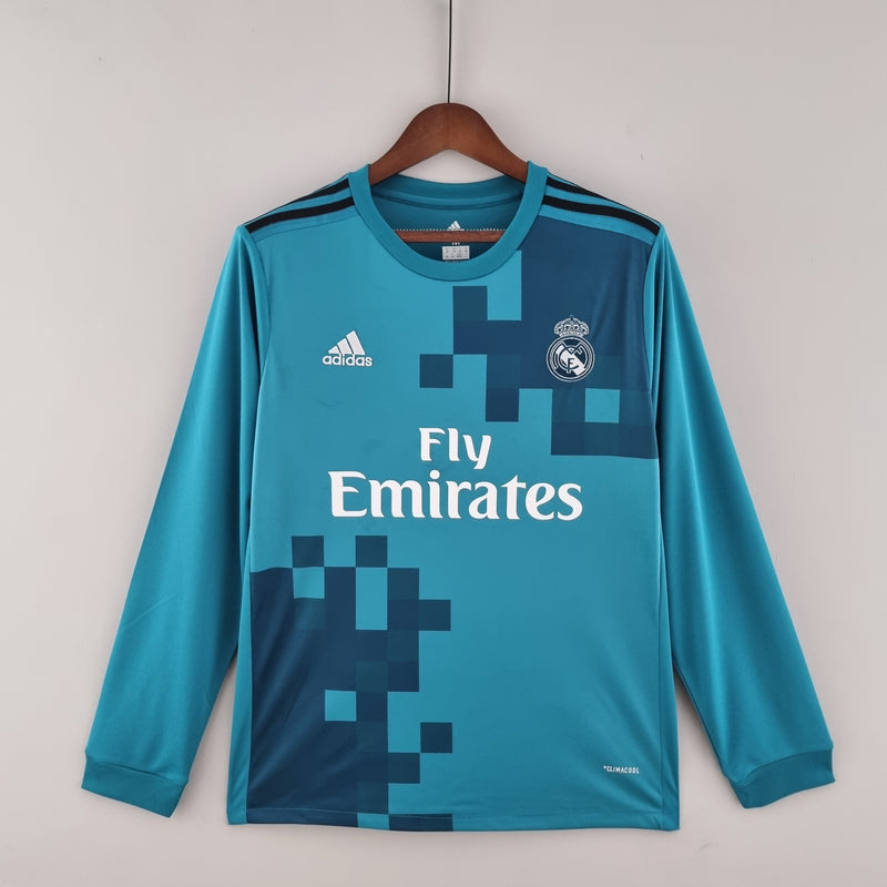 CAMISETA REAL MADRID II 17/18 HOMBRE MANGA LARGA (RETRO)