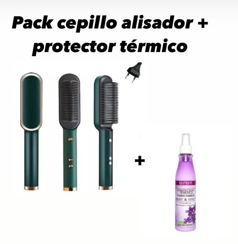 Pack cepillo alisador + protector termico