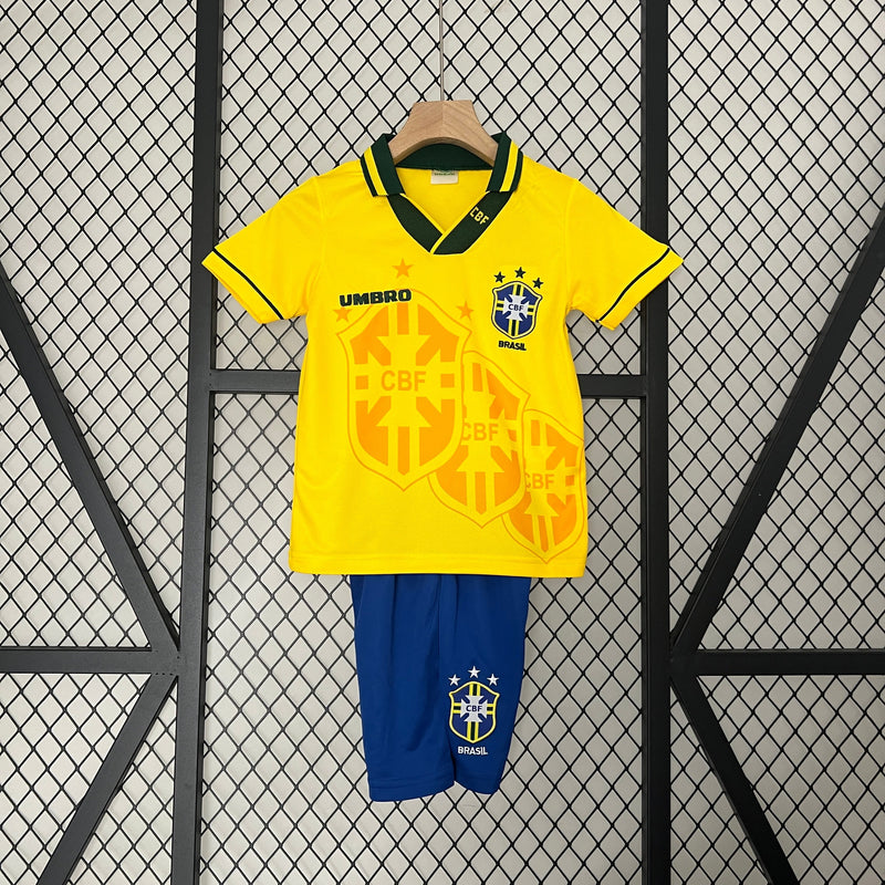 CAMISETA BRASIL I 94 CONJUNTO INFANTIL (RETRO)